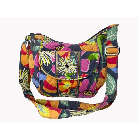 Vera Bradley Jazzy Blooms Crossbody Bag Floral Print 8x10x4 Adjustable Strap - Picture 1 of 9